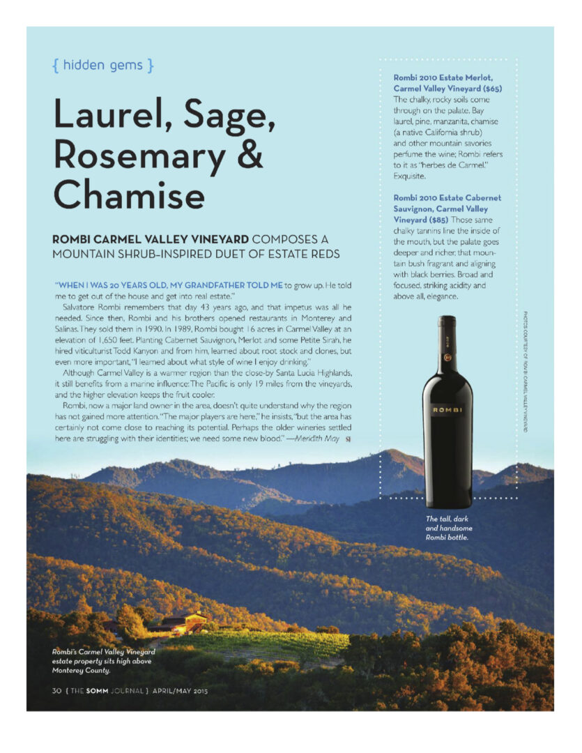 A magazine ad for laurel, sage and rosemary.